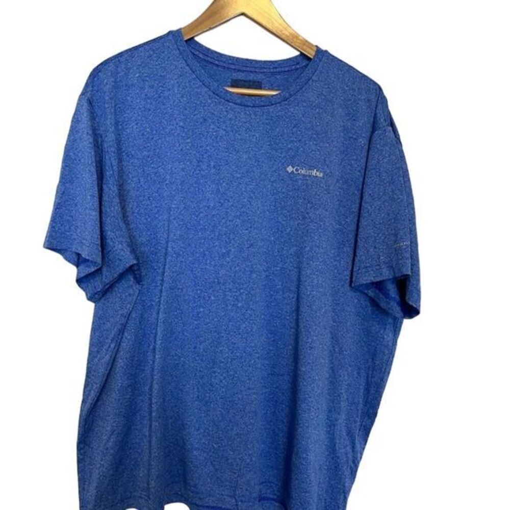 Columbia Men's 2XL Blue Heathered Omni-Wick Short Sleeve Crew T-Shirt Hiking